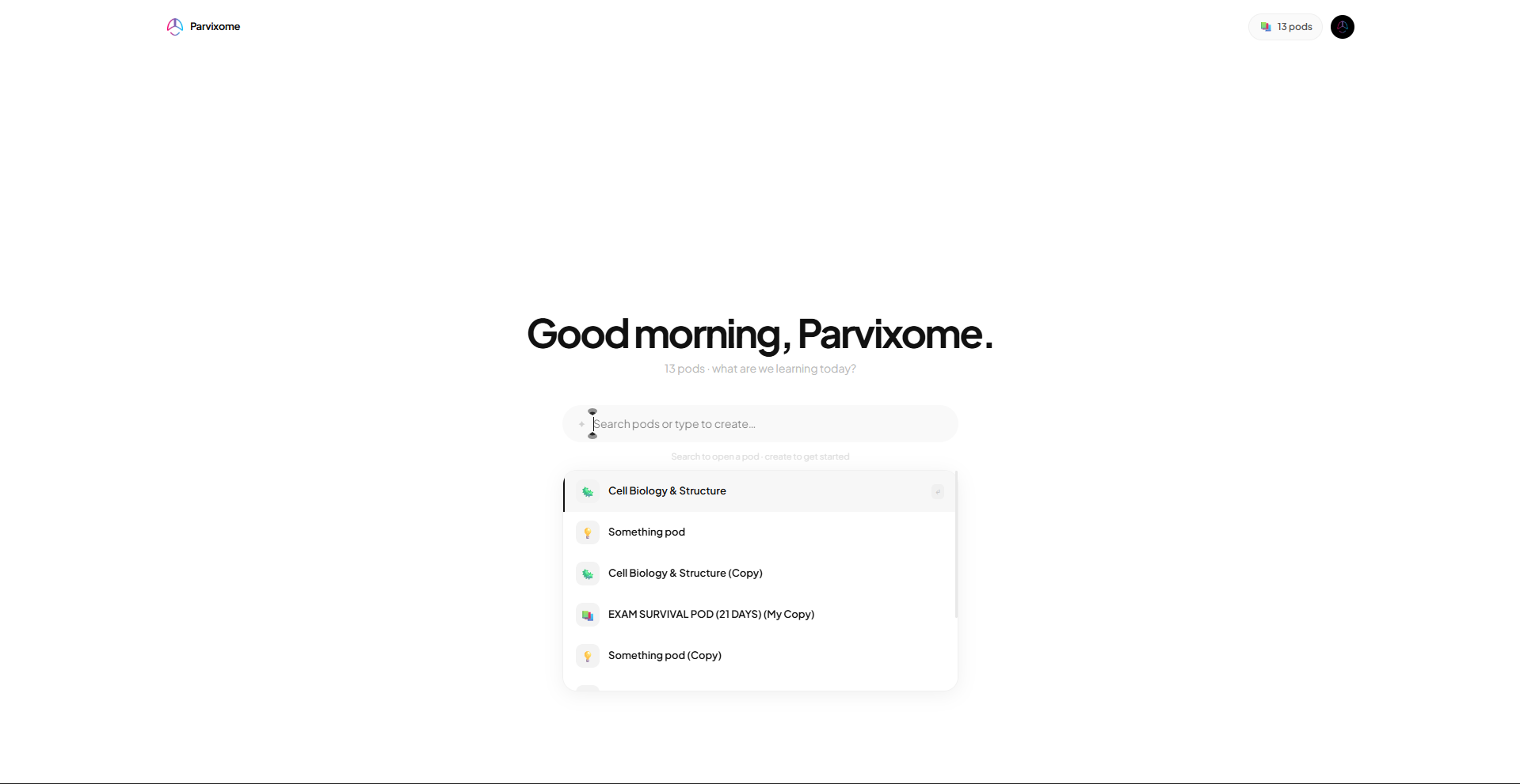 Parvixome App Overview